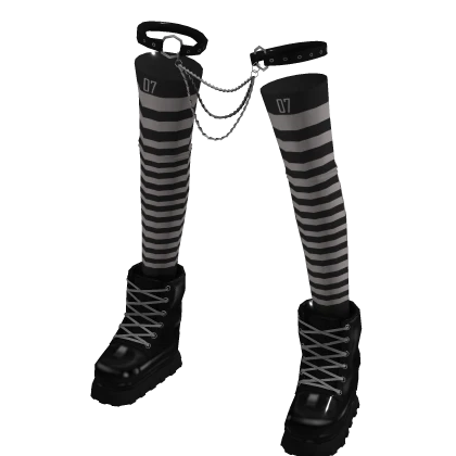 Goth Boots and Chained Socks