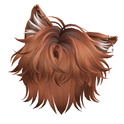 Ginger Pierced Cat Ears Hair