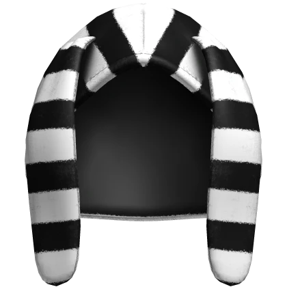 winter striped bunny hood