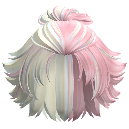 Two-Tone Anime Ponytail Boy Hair (Birthday Cake)
