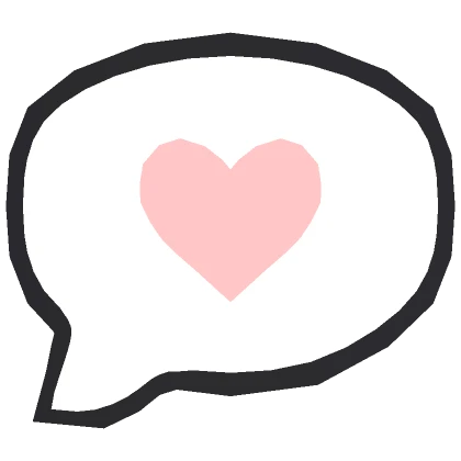 Love Heart Speech Bubble (Pink)