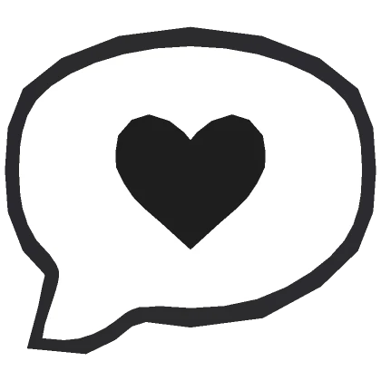 Love Heart Speech Bubble (Black)