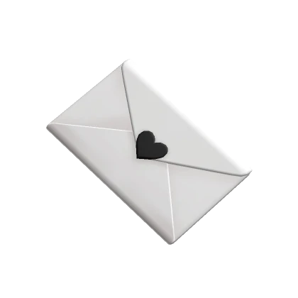 Heart Love Letter (Black)