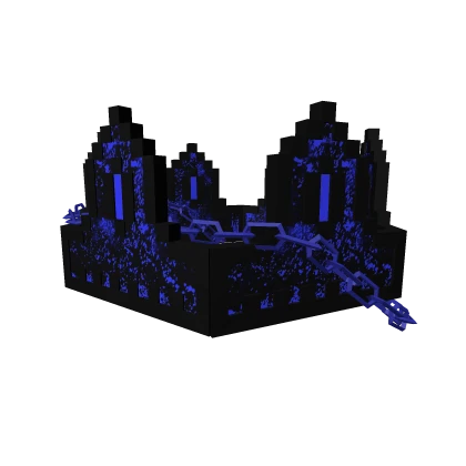 Blue Azure Gothic Chained 8-Bit Crown [ADD-ON]