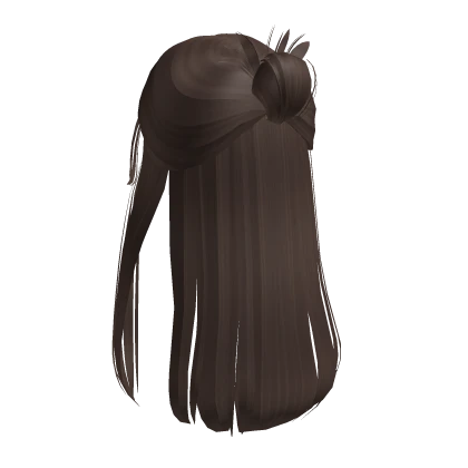 Y2K Brown Half Up Spiky Bun