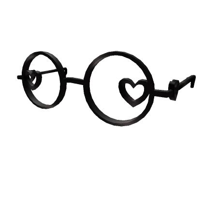 Black Heart Accent Glasses