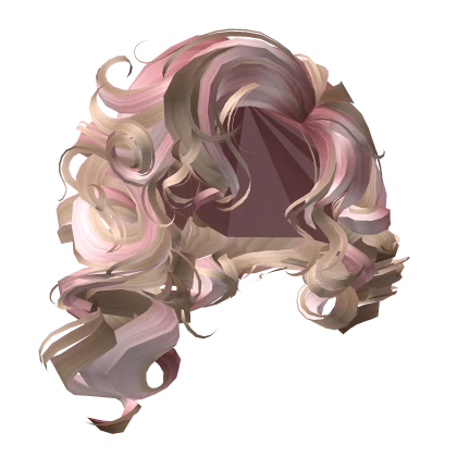 Hollywood glam curly hair - Pink blonde 