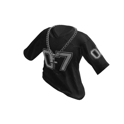 Oversized Jersay W/ Chain (Black)