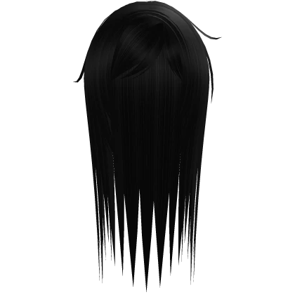 †𝄢 Slick emo long straight black hair