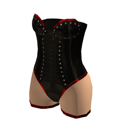 Black and Red Latex Rubi's Rebellion Bodysuit