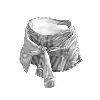 💗Y2K LAYERED KNOT SKIRT_WHITE
