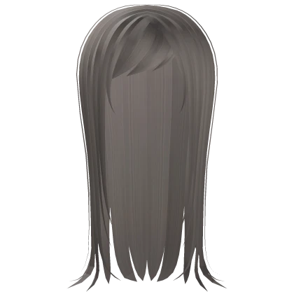 y2k long straight  emo hair ashe