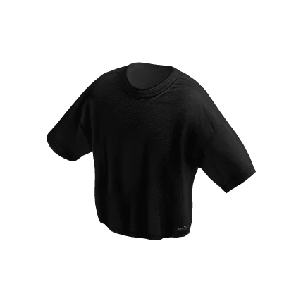 Y2K Oversized Black Tee