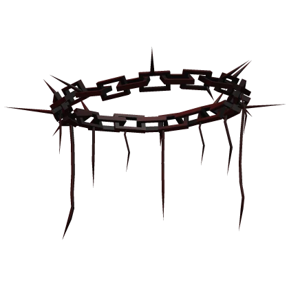 Crimson Grunge Spiked Chain Crown