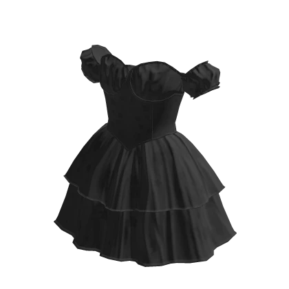 Black Coquette cute ruffle dress