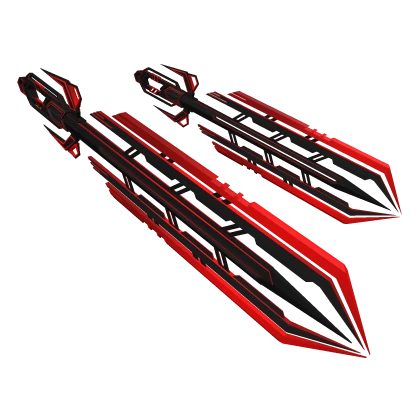[1.0] Black Red Cyber Octave Waist Sword (Red)