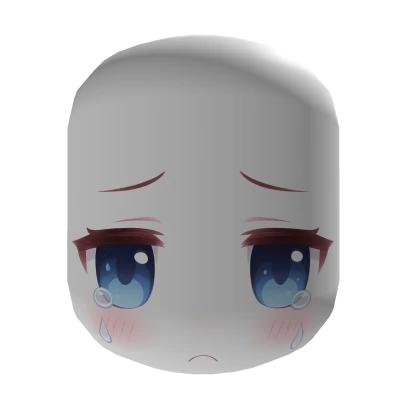 Cute Weeping Crying Sad Anime Face Blue Eyes Dream