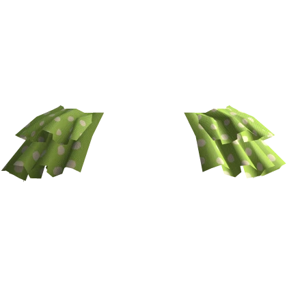 ♡ cute green apple polka dot accent skirt ruffles