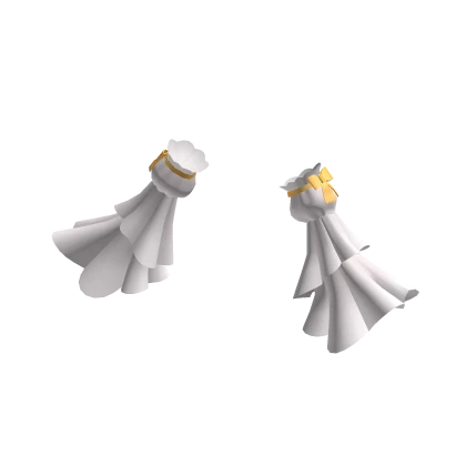 Long Ruffled Sleeves White Gold ♥