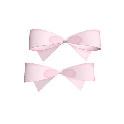 sweet cute goth y2k double pink bow hairclips