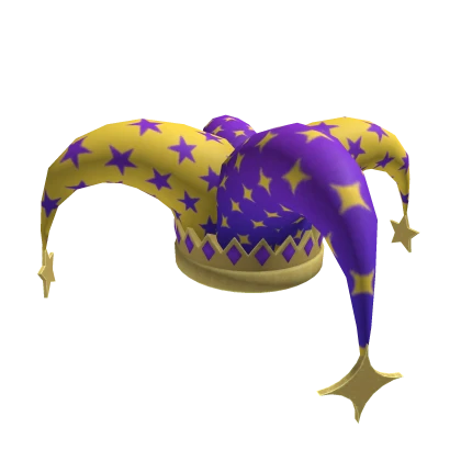 Yellow Purple Jester Crown