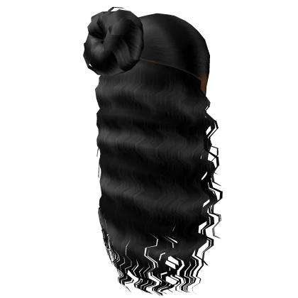 Half Up Half Down Wavy Hair [Black]