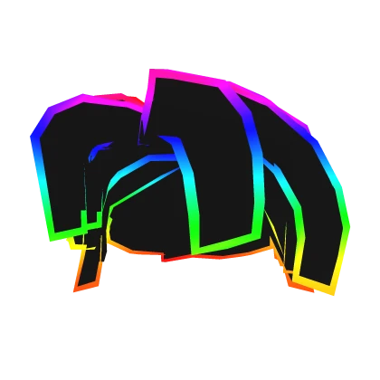 Cartoony Rainbow Bacon Hair