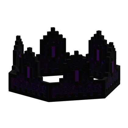 Black and Purple Splattered 8-Bit Crown