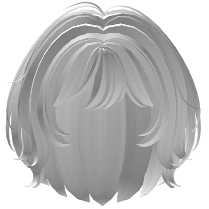 Cute fluffy Short Anime Girl Bob (White)