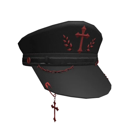 Black Goth Captain Hat