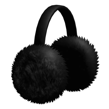 Black Fur Earmuffs