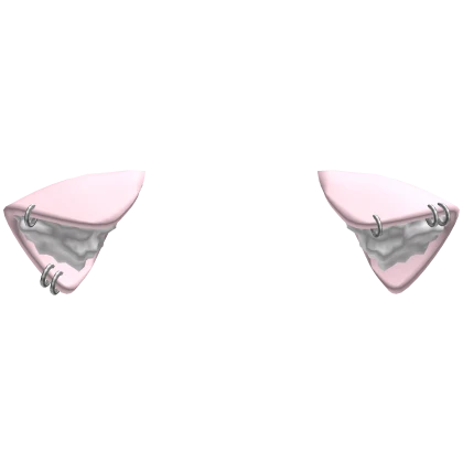 Cute Pierced Droopy Fluffy Cat Ears Pink