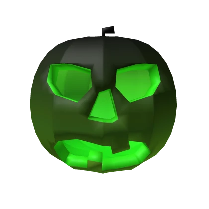 Toxic Green Halloween Pumpkin Head