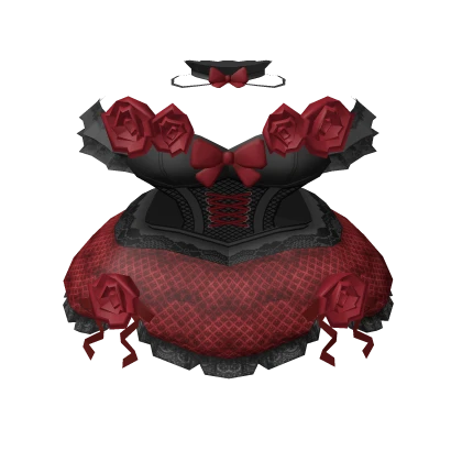 🎃3.0 Dramatic gothic red witch dress