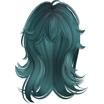 Anime Punk Messy Girl Hair (Dark Teal)