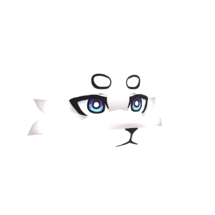 White Cartoony Furry Head