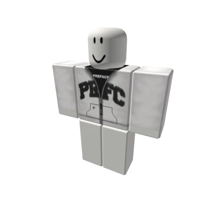 Preface Unfinished Zip Hoodie White