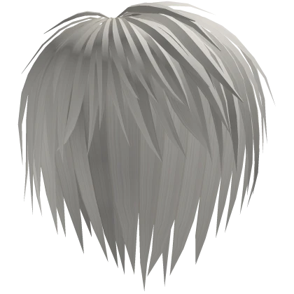 wispy emo anime short haircut white