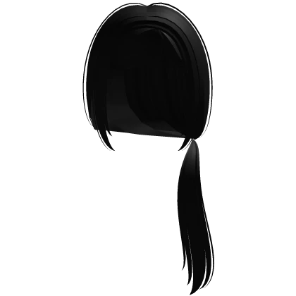 over the shoulder black ponytail
