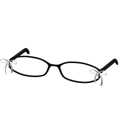 ♡ black gothic pink bow cross glasses