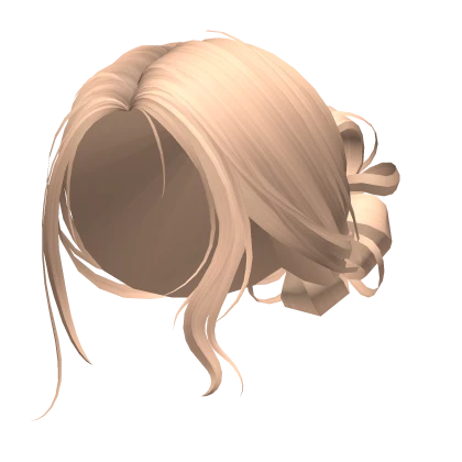 Blonde Messy Low Bun