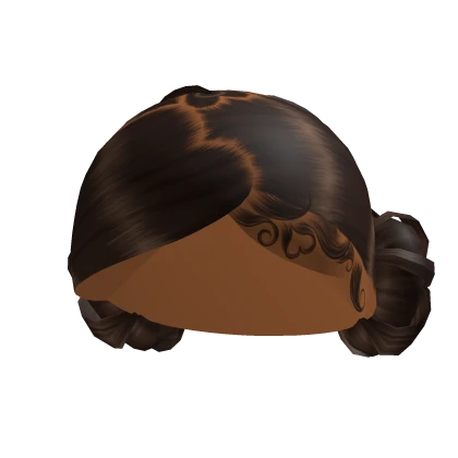 Heart Swoop with Braid in Brown