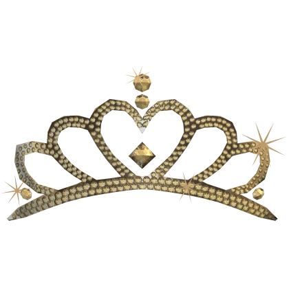 Y2K Sparkly Rhinestone Tiara (Gold)