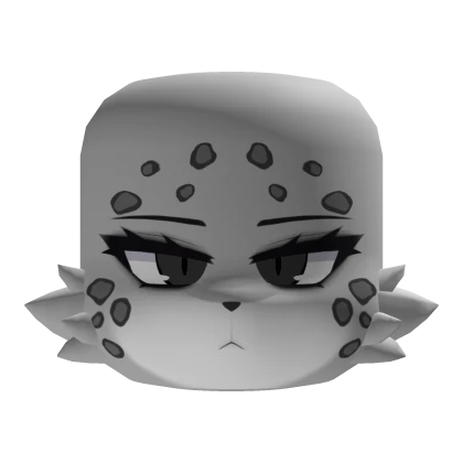Colorable Eyes Bored Snow Leopard Face