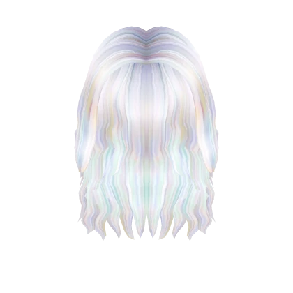 Iridescent Flowy Hair (Silver)
