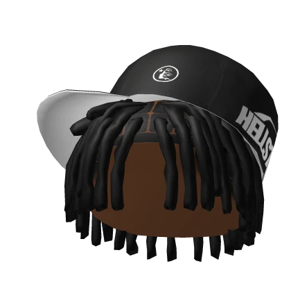 Black NYC Fitted w/ Messy Dreads