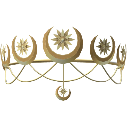 Gold Moon Flower Tiara