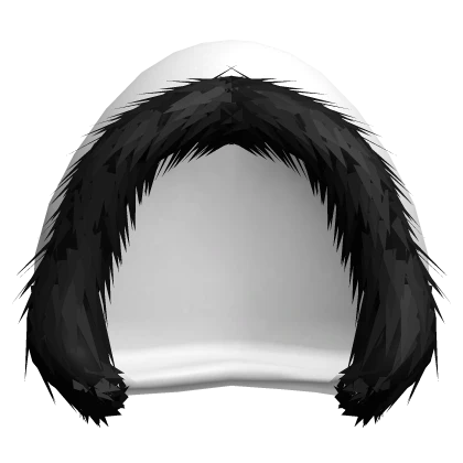 Black Christmas Fur Lined Winter Hood