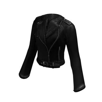 Black Grunge Leather Jacket 
