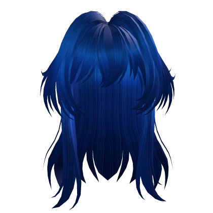 Blue Anime Messy Long Bangs